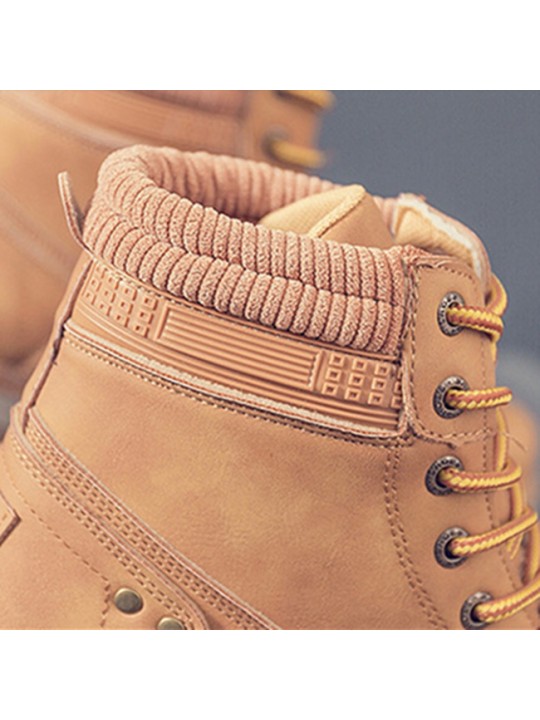 Size:5-11 Women Fashion Solid Color PU Leather Short Boots